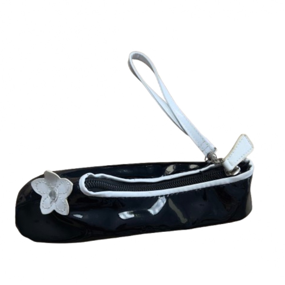 Jasmine La Bell Coin Purse Patent Black Wristlet Ballet Women's Detachable Strap